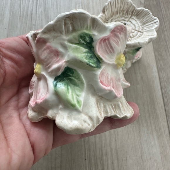 Fitz and Floyd cottage home decor shabby chic , floral salt and pepper shakers - Picture 3 of 4